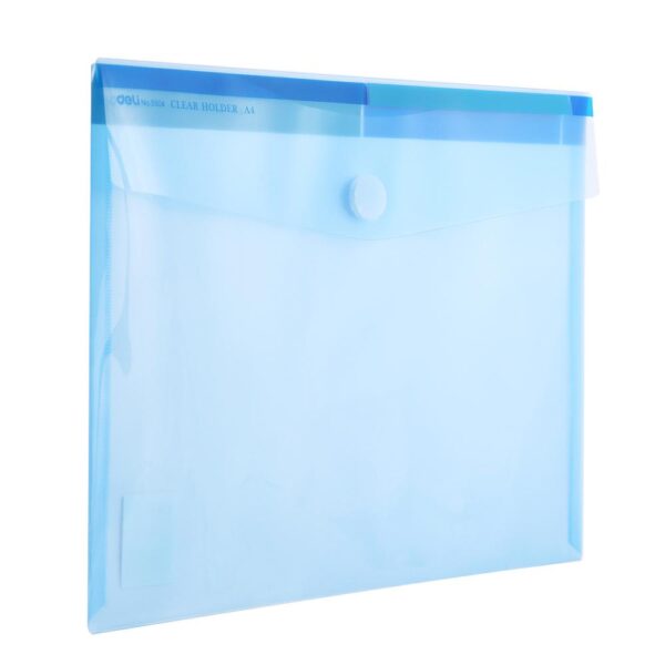 Deli File Bag Velcro A4 Size E5504 Translucent - Pack of 12