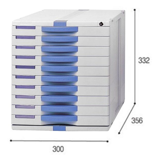 Sysmax Max Plus Cabinet MK100/280027 Blue (W300XD356XH332MM) 10 Drawer